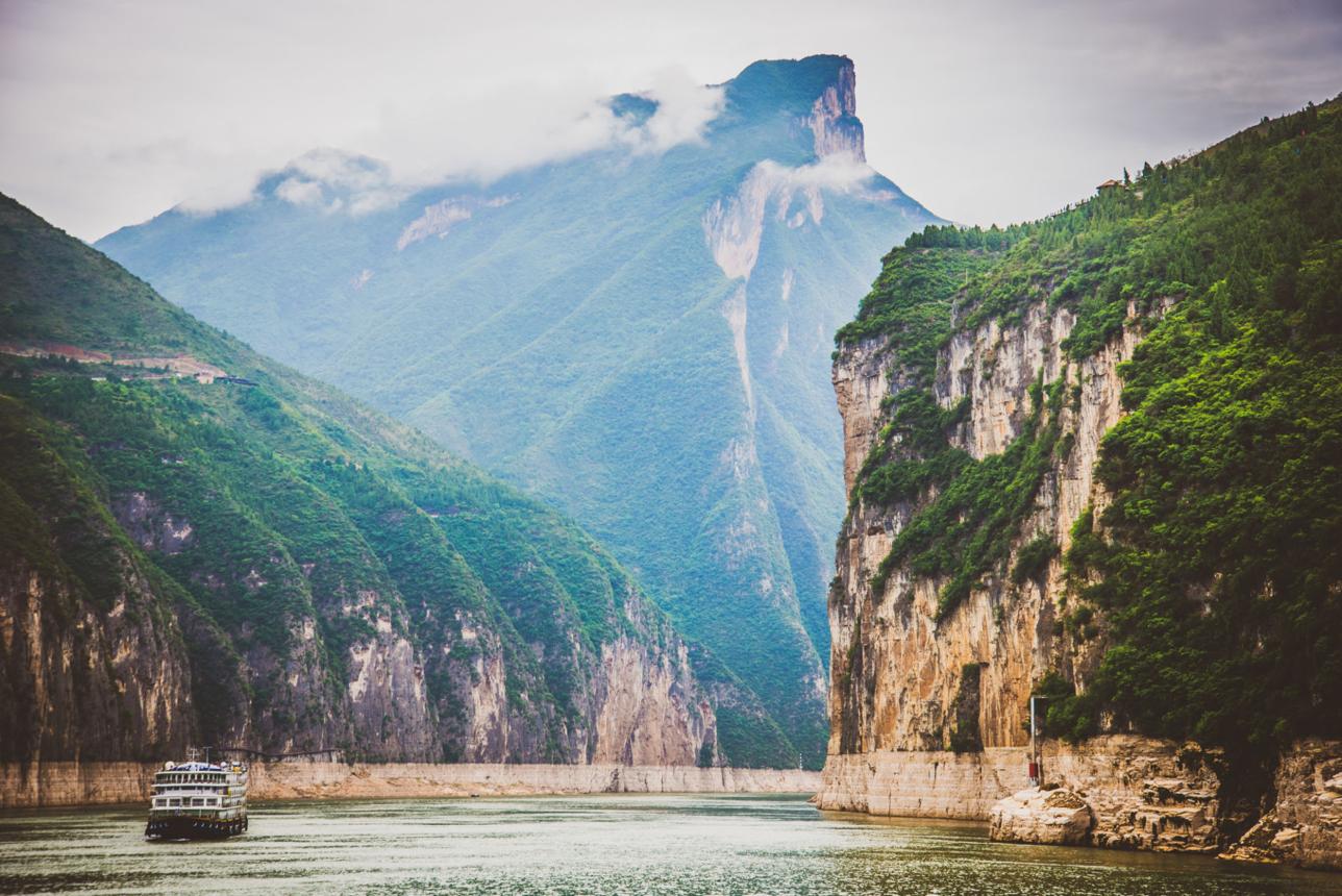 Three Gorges scenic river view on a Yangtze River Victoria cruise